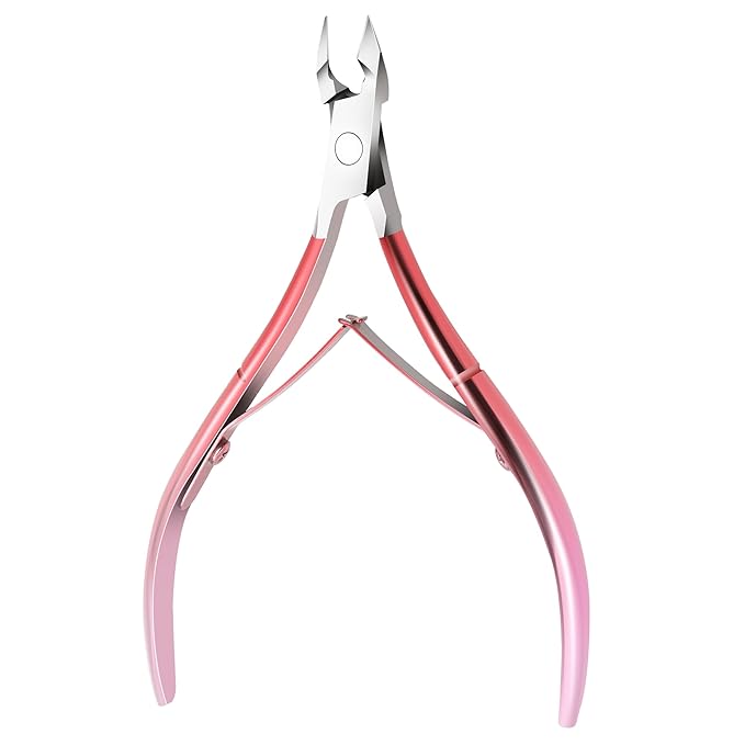 Professional Cuticle Trimmer Nail Cuticle Cutter Stainless Steel Cuticle Nippers with Sharp Blades of Cuticle Clippers Manicure Tools with Double Spring for Nail Care,Stocking Stuffers