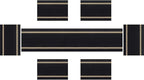 PIGCHCY Luxurious Placemats and Table Runner Set, Stylish Durable Placemats Set by PIGCHCY
