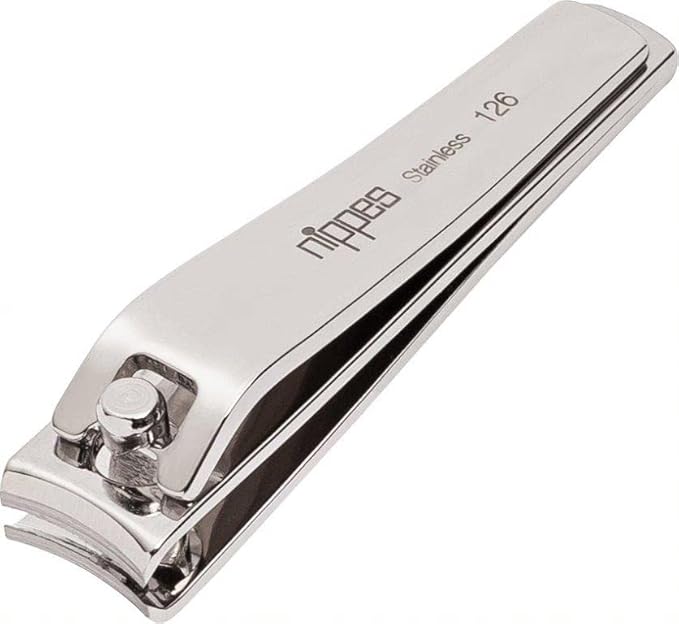 Nippes Professional Nickel Plated Fingernail Clipper - for Finger, Toenail, Cosmetics - Quality Handmade in Solingen Germany - Professional Grade - Ergonomic Hand Grip - Sharp and Safe Design