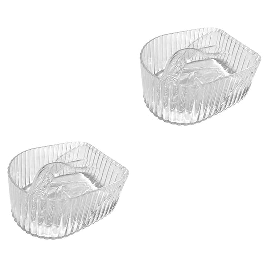 2pcs Clear Nail Soaking Bowl Manicure Soak off Bowl for Gel Polish Removal Nail Removal Tool for Salon Home Use for Cuticle Softening