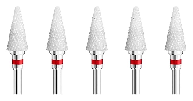 WWJN 5Pc Ceramic Nail Art Drill Bits Rotary Cutter Clean Apparatus for Manicure Nail Milling Machine Accessories Removal Nail Gel Tool