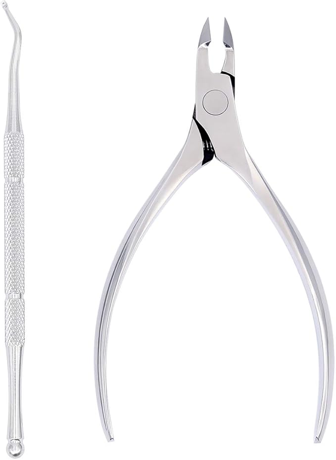 Nail Clippers, SZQHT Precision Toenail Clipper Tool for Thick or Ingrown Toenails Heavy Duty Stainless Steel Toe Nail Clippers Includes Safety Tip Cover