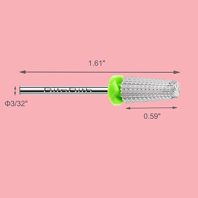 5 in 1 Nail Drill Bits, 3/32”Professional Carbide Drill Bits for Nails Multifunction Bit, Fast Remove Acrylic Hard Gel Cuticle Nail Efile Bit Manicure Pedicure,Two Way Rotate,Coarse