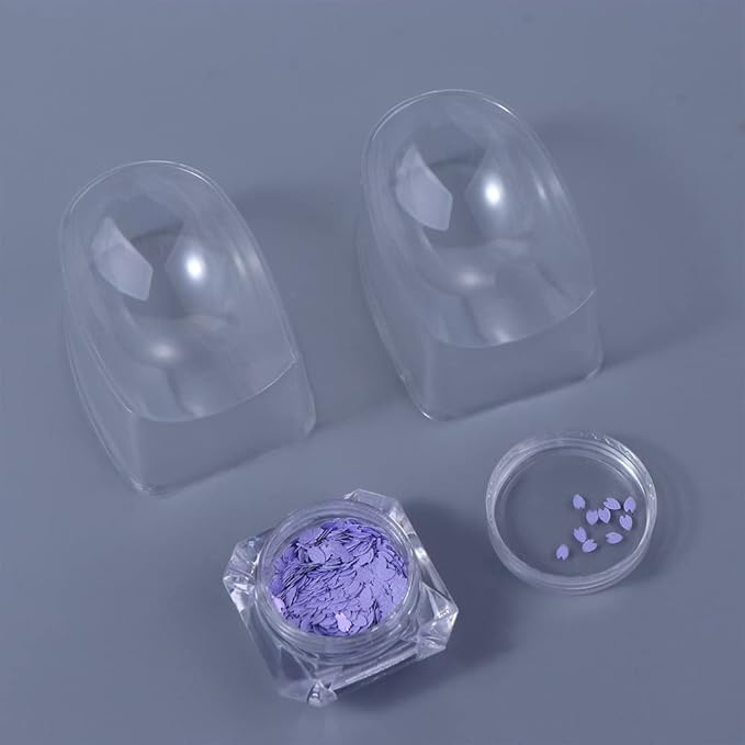 Leadigol Dipping Bowls Transparent Nail Dipping Trays Nail Dust Box Manicure French Dip Nail Powder Box