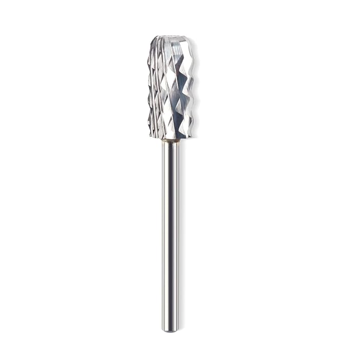 QUNZHAO Nail Drill Bits Dust Droof Bit Tungsten Steel Fast Remove Acrylic or Hard Gel 3/32" Shank - Manicure, Nail Art, Drill Machine Accessories (3X Extra coarse-3XC, Silver)