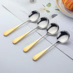 Broth Round Spoon Set, 11-Piece Reusable Stainless Steel Dinner Table Cereal - Image 9