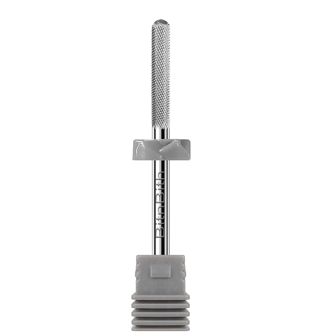 Nail Drill Bit Nature Nail Buffer Drill Bit 3/32",Professional Safety Carbide Nail Prepare Bit for Cuticle Dead Skin Cleaning Nail Bed File 2-Way Rotate for Manicure Home Salon,3XF-Round