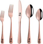 Stainless Steel Customized Flatware Set, Engraving Name Knife Forks Spoon by Unknown