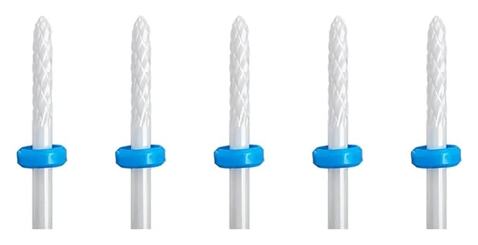 WWJN 5Pc Ceramic Nail Art Drill Bits Rotary Cutter Clean Apparatus for Manicure Nail Milling Machine Accessories Removal Nail Gel Tool