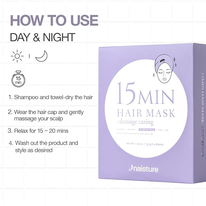 Naisture 15-Min Nourishing Travel Hair Mask Set for Deep Conditioning, Vibrance, and Shine
