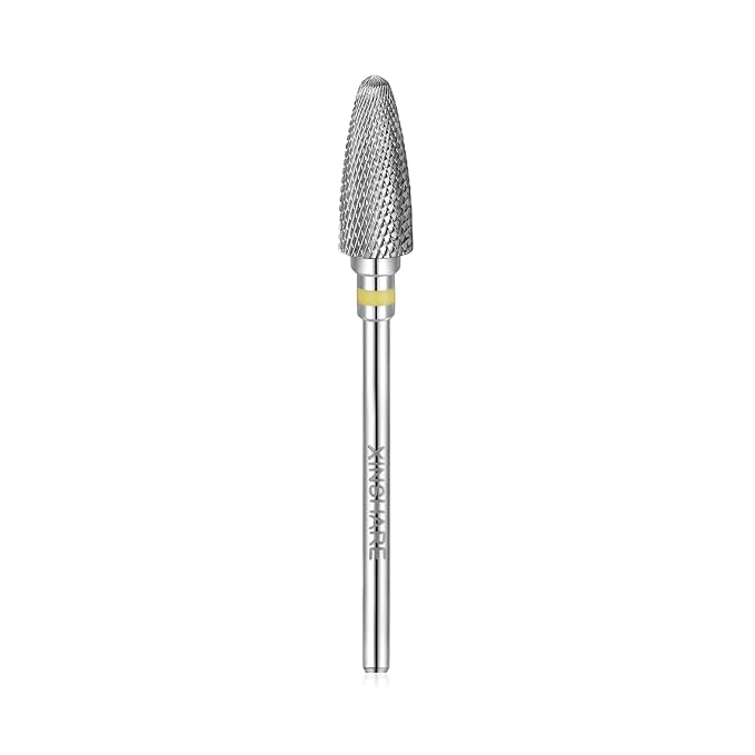 Nail Drill Bits 3/32" Carbide Professional Safety Tungsten Nail File Cone Drill Bit for Acrylic Nail Gel Cuticle cleaner Manicure Pedicure Nail Polishing, Beginner Salon, Extra Fine