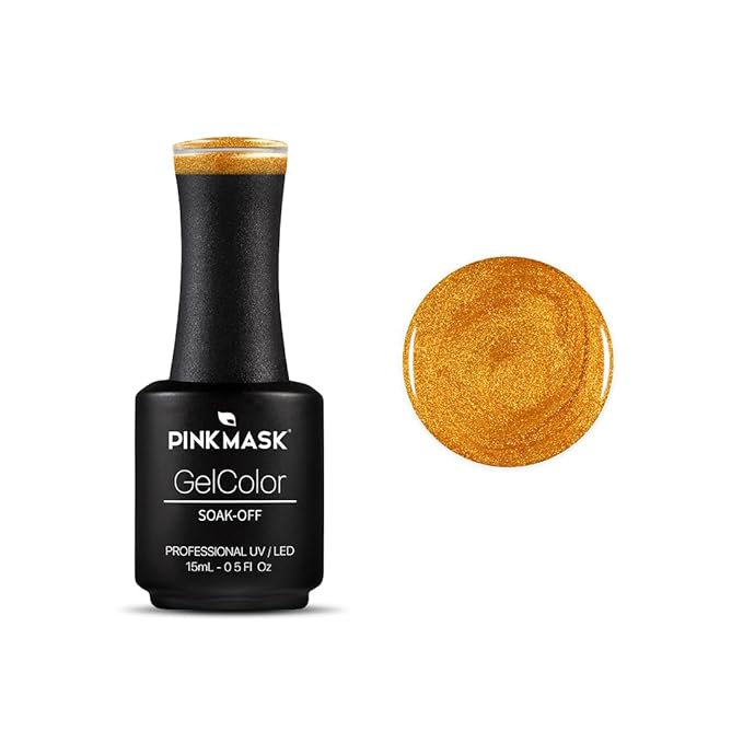 PINK MASK Gel Color Nail Polish Lumos - Col. Enchanted Whispers 15ml / o.5 oz - UV/LED Gel Polish, Non Wipe, Long Lasting, Soak Off Formula