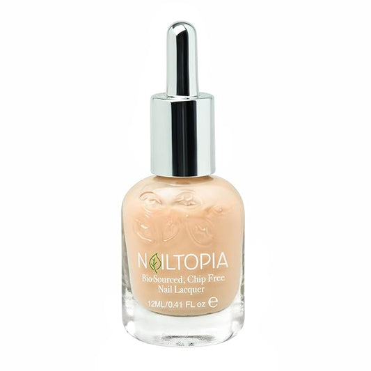Nailtopia - Plant-Based Chip Free Nail Lacquer - Non Toxic, Bio-Sourced, Long-Lasting, Strengthening Polish - Champagne Dreams (Light Beige) - 0.41oz