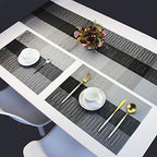 PIGCHCY Elegant Placemats with Matching Table Runner, Washable Durable Vinyl - Image 6