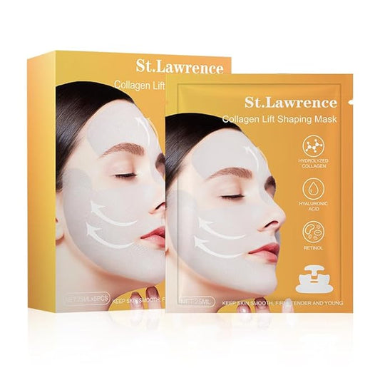 Collagen Lift Shaping Mask, Hydrating Hydrogel Mask, Moisturizing V Shaped Lifting Facial Masks for Women
