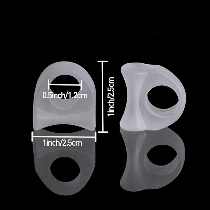 Welnove - 10 Pack Toe Separators Gel Toe Spacers Bunion Corrector（1st/2nd Toe) and Spreader for Bunions, Overlapping Toes and Drift Pain Relief Pads - Clear