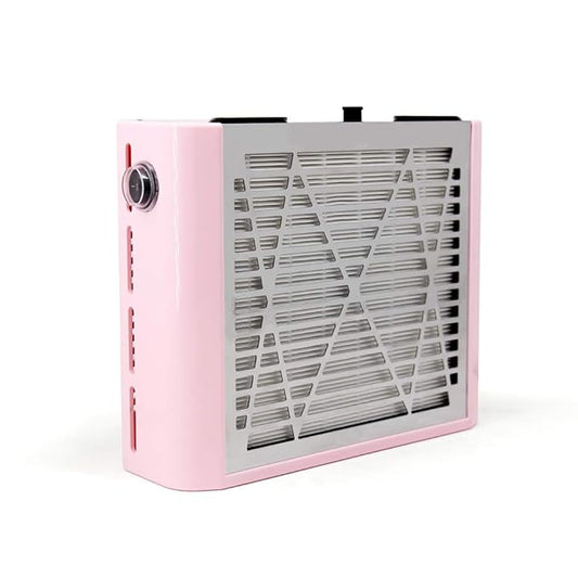 AONOLOVO Nail Dust Collector Machine, Upgraded Powerful Nail Vacuum Suction Fan Dust Extractor Manicure Tool for Acrylic Nail Poly Nail Extension Gel Removal, Pink