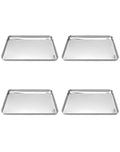 QWORK Stainless Steel Surgical Tray, Flat Bottom Tray, by QWORK