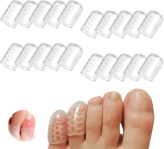 20 Pack Bunion Relief Pads & Gel Toe Separators - Silicone, Breathable, Anti-Friction Cushions for Pain & Protection Unisex Foot Care for Bunions, Corns, Calluses