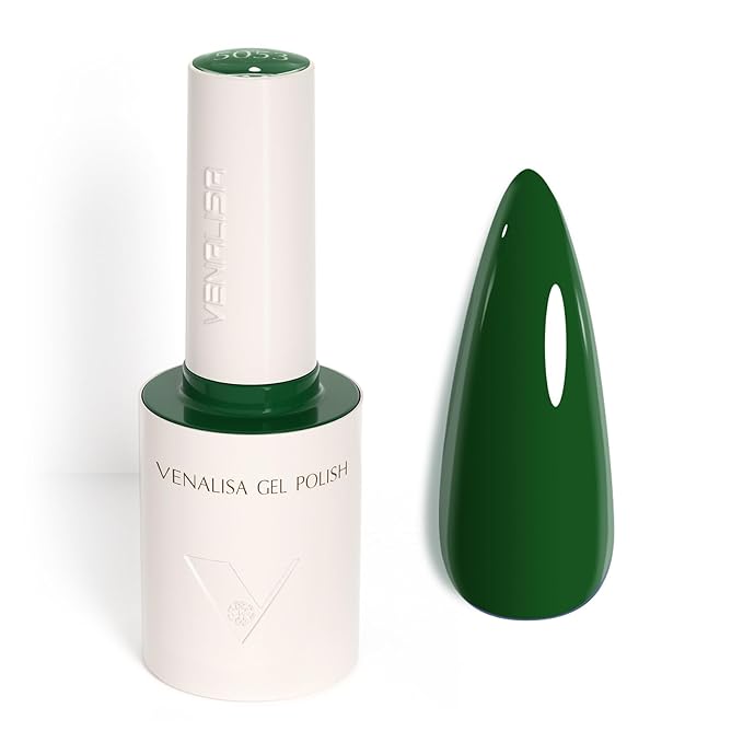 VENALISA Green Gel Nail Polish 1 Pcs 10ML Dark Green Gel Polish Soak Off Salon Manicure DIY at Home Nail Art For Girls Women