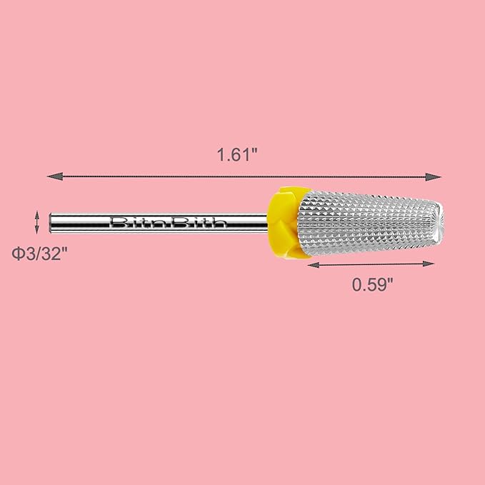 5 in 1 Nail Drill Bits, 3/32”Professional Carbide Drill Bits for Nails Multifunction Bit, Fast Remove Acrylic Hard Gel Cuticle Nail Efile Bit Manicure Pedicure,Two Way Rotate,Extra Fine