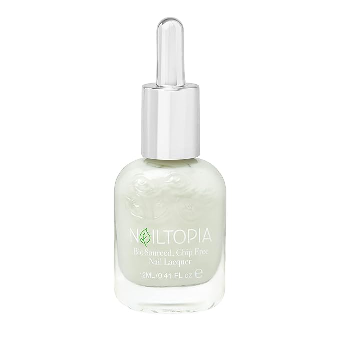 Nailtopia - Plant-Based Chip Free Nail Lacquer - Non Toxic, Bio-Sourced, Long-Lasting, Strengthening Polish - Sunday Funday (Nude Cream) - 0.41oz
