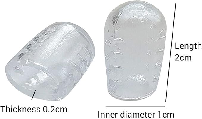 Silicone Anti Friction Toe Protectors Women, 10 Pcs Gel Toe Separators Breathable Little Toe Covers for Men and Women, Toe Sleeves for Ingrown Toenails, Corns, Calluses, Blisters and Pain Relief