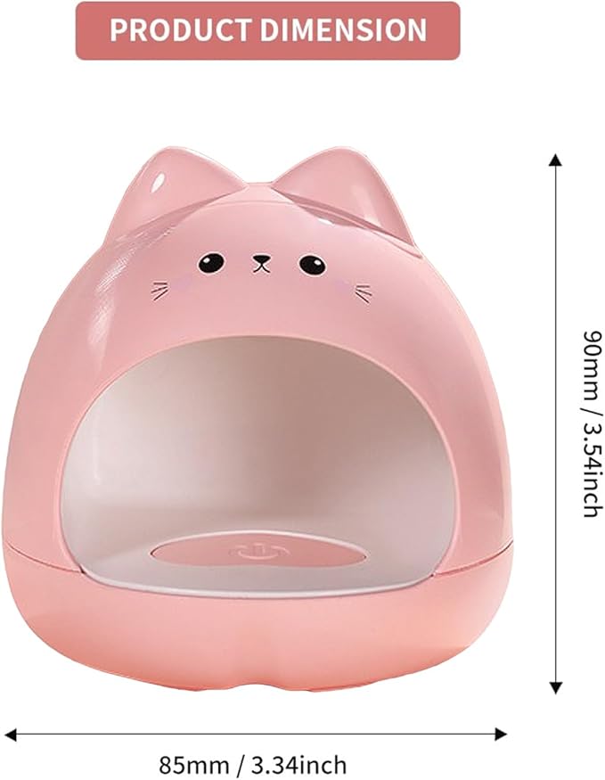 UV Light for Nails, 24W UV LED Nail Lamp for Gel Polish, Fast Nail Dryer with Cute Shape, Small and Portable, LED Nail Light for Fingernail and Toenail Artists DIY-Pink