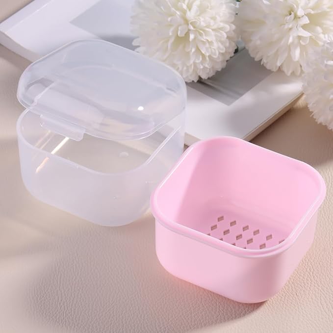 Nail Tool Sterilizer Box Plastic Disinfectant Container for Nail Art Accessories Tools, Portable Nail Drill Bits Sterilizer Tray with Strainer, Soaking Tray Clean Box Manicure Equipment