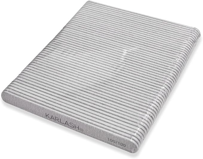 Karlash Professional Double Sided Emery Board 7" Zebra Nail File 100/100 50pcs