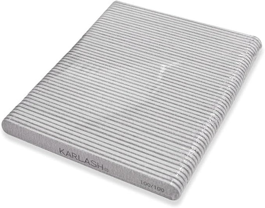 Karlash Professional Double Sided Emery Board 7" Zebra Nail File 100/100 50pcs