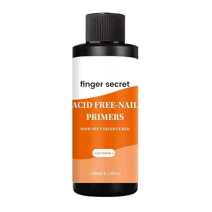 240ml/8floz Acid-Free Primer for Gel Nail Polish, Fast Air Dry Nail Primer, Builder Gel for Nails for Nail Art Design In Salon Or Home Use