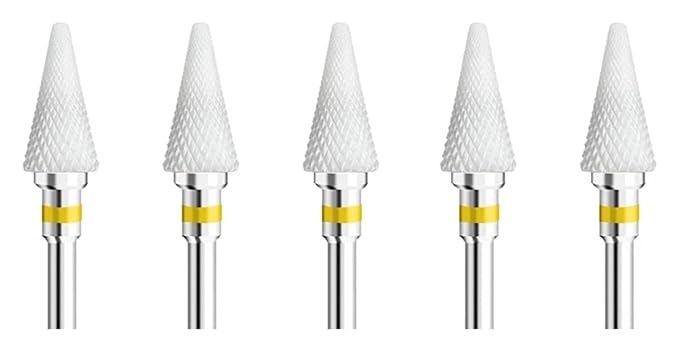 WWJN 5Pc Ceramic Nail Art Drill Bits Rotary Cutter Clean Apparatus for Manicure Nail Milling Machine Accessories Removal Nail Gel Tool