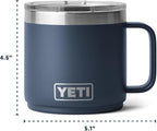 YETI Rambler 14 oz Ceramic Lined Stackable Mug, Vacuum Insulated, Stainless - Image 4