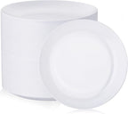 Nervure 100PCS White Plastic Plates by Nervure