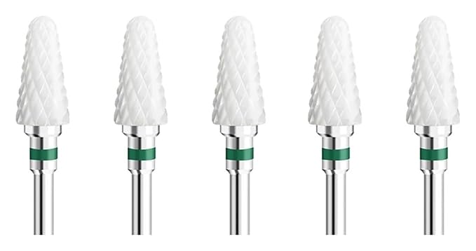 WWJN 5Pc Ceramic Nail Art Drill Bits Rotary Cutter Clean Apparatus for Manicure Nail Milling Machine Accessories Removal Nail Gel Tool