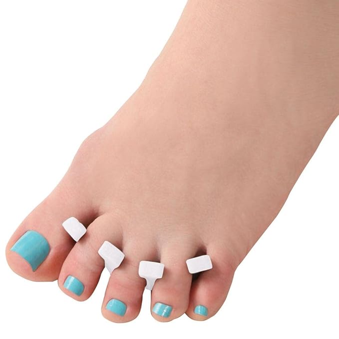 ForPro Professional Collection Comfy Toe Separators, White, Luxurious Foam Pedicure Toe Separators, Individually Wrapped, 24-Pairs