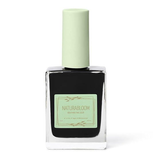 Breathable Premium Long Lasting Nail Polish (Dark Coal) - Vegan & Toxin-Free
