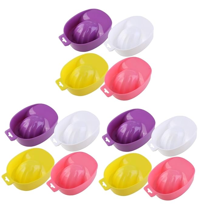 6pcs Professional Nail Tools Manicure Nail Care Bowl for Soak and Polish Random Color