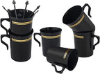 Nervure 60 Pack Black Plastic Coffee Mugs - Image 3