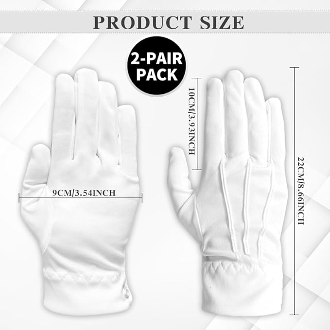 White Gloves Cotton,Costume Gloves,Cotton Gloves for Women,White Santa Gloves,Moisturizing Gloves,Lotion Gloves,Cotton Gloves for Dry Hands,Art Glove,Mens White Gloves,Halloween Gloves