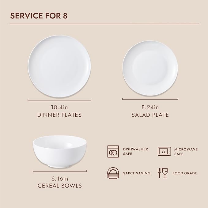 24pc Bone China Dinnerware Set - Image 4