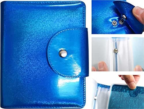 20 Slots Image Stamper Plate Collection Nail Art Stamp Plate Stamping Plates Cases Stamp Nail Template Organzier for Large Size 9.5X14.5CM Nail Art Plates (T-Dark Blue)