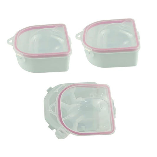 Nail Art Manicure Soak Bowl 3 Pack Softening Nail Polish Remover Bowl Perfect for Salon or Home Use