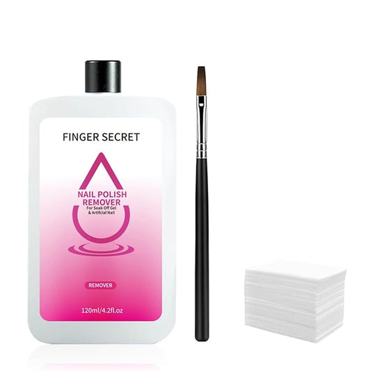 FINGER SECRET Nail Remover Polish 120ml,Gel Nail Remover Polish,Professional Gel Polish Remover for Nails Quickly & Easily & Effectively Remove Gel Polish