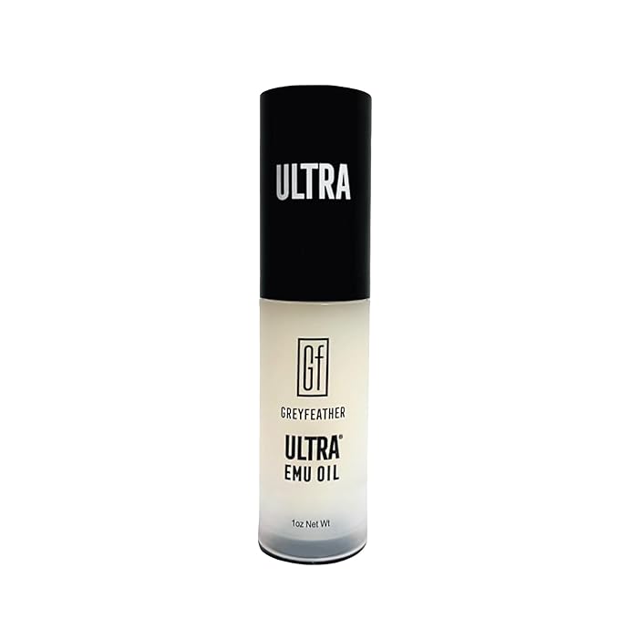 Greyfeather Ultra Emu Oil – 45% More Anti-Inflammatory Properties | Deep Moisturizer for Skin, Hair & Nails | Supports Wound Healing, Reduces Scars, Soothes Irritations, Boosts Collagen & Hair Growth