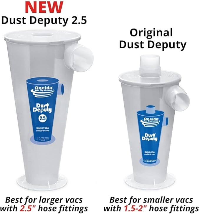 Oneida Air Systems Dust Deputy 2.5 DIY Cyclone Separator XL: Highest CFM Collector for Wet/Dry Shop Vacuums (DD 2.5 DIY)