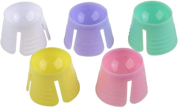 Easyinsmile Disposable Plastic Dappen Dish 100 PCS Small Plaster Cup Container for Dental Nails Acrylic Tattoo (Random Color)
