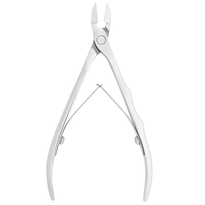 Staleks Expert 60 Nail Nippers 12 mm – Straight Edges Without Heel – Elongated Grooved Handles for Precise Pedicure