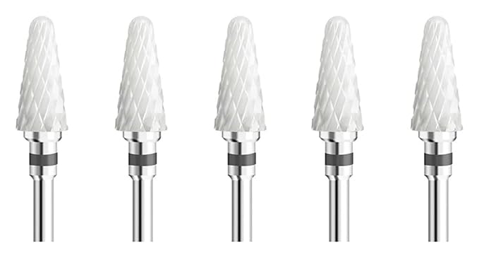 WWJN 5Pc Ceramic Nail Art Drill Bits Rotary Cutter Clean Apparatus for Manicure Nail Milling Machine Accessories Removal Nail Gel Tool
